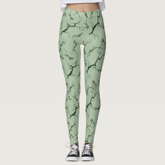 light green leggings with tie-dye design