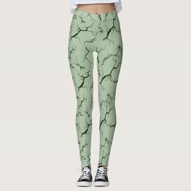 light green leggings with tie-dye design (Vorderseite)