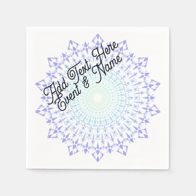 Light Green Light Lila Diamond Edge Napkins Serviette (Vorderseite)