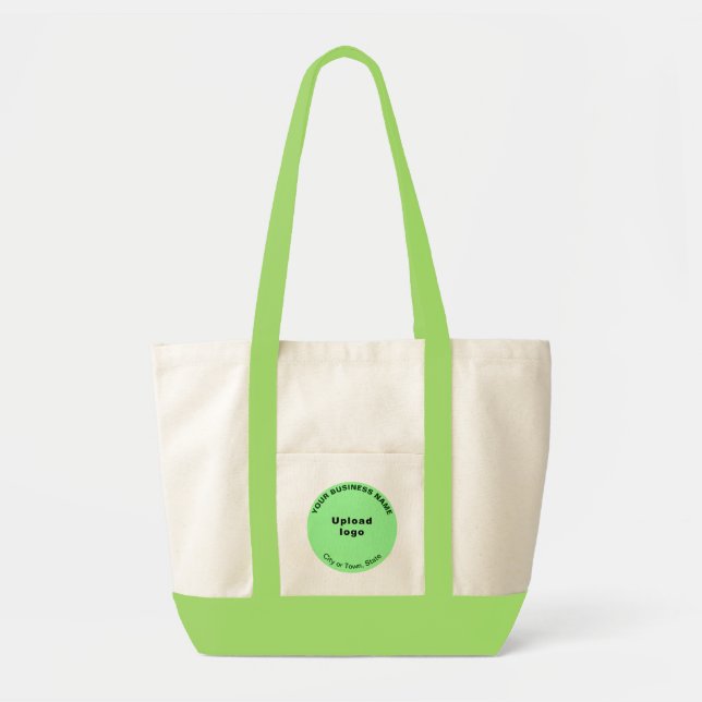 Light Green Round Shape Business Brand on Impulse Tragetasche (Vorne)