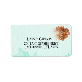 Light Green Simple Minimalistic Envelope Address Adressaufkleber