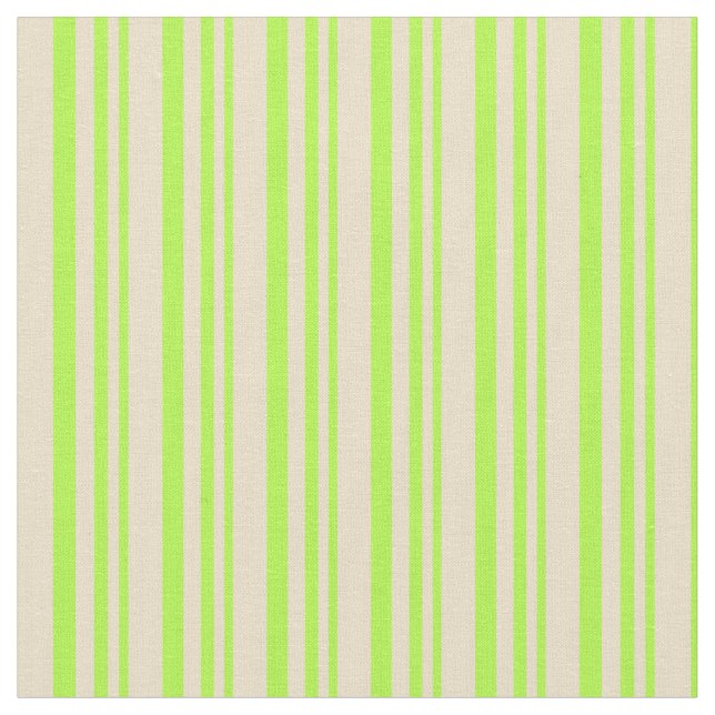 Light Green & Tan Muster Stoff (Nahaufnahme)