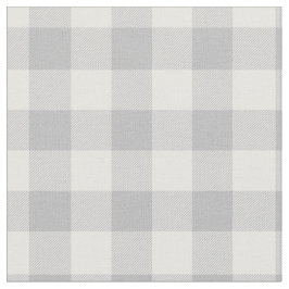 Light Grey and White Plaid Gingham Stoff