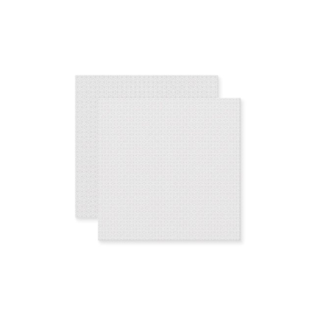 Light Grey Geometric Tile Pattern Quadratische Visitenkarte (Vorderseite/Rückseite Beispiel)