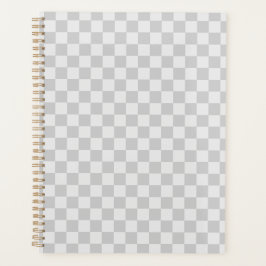 Light Grey Gray Checkered Checkerboard Planer