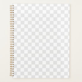 Light Grey White Checkered Checkerboard Planer