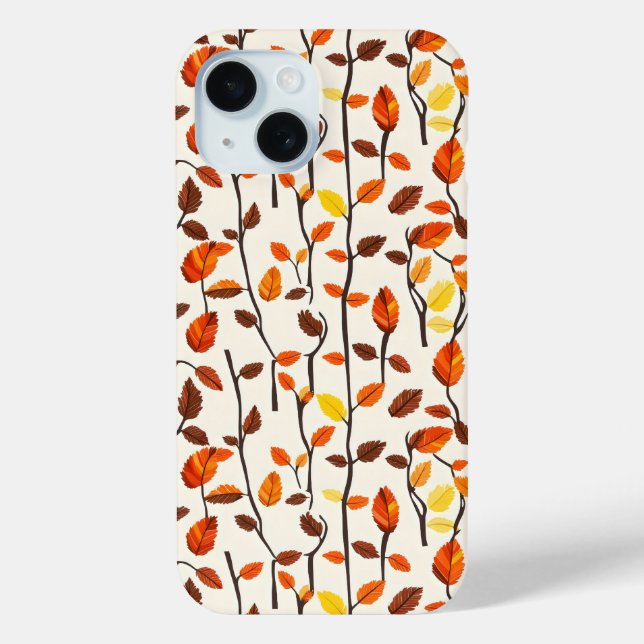 Light Herbstlaubs Pattern Case-Mate iPhone Hülle (Rückseite)