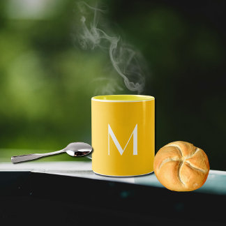 Light honey Amber - add monogram Zweifarbige Tasse