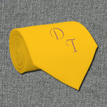 Light  honey  amber   - your monograms Krawatte<br><div class="desc">A solid color necktie in a bright, warm, golden yellow known as Light Honey Amber (#FFC30B ) . This refined shade radiates warmth and quiet confidence, making it a stylish choice for special occasions, celebrations, or elegant daytime events. Pairs beautifully with a crisp white shirt for a classic look, or...</div>