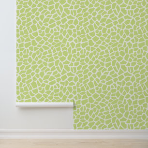 Light Honeydew Lime Green Giraffe Abstraktes Muste Tapete