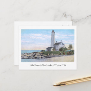 Light House New London CT Postkarte