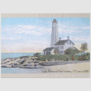 Light House New London CT Seidenpapier