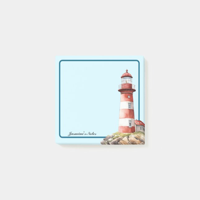 Light house red 1 Post-It Notes Klebezettel (Vorderseite)