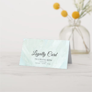 Light Ice Blue Crystals Salon Wellness-Center Treuekarte