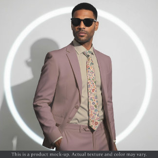 Light Impressionist Floral Necktie Krawatte