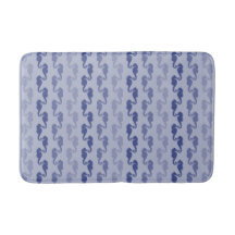 Light Indigo Seepferd Links Bath Mat