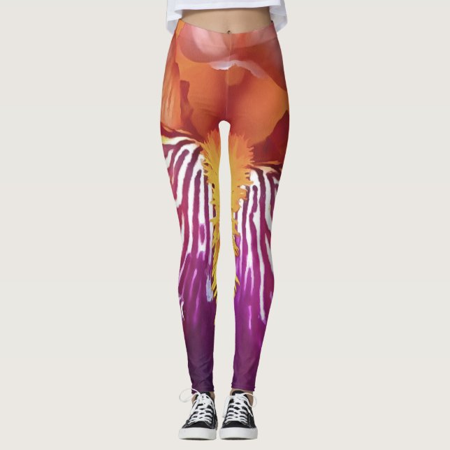 Light Iris Macro Artistic Abstrakt Leggings (Vorderseite)