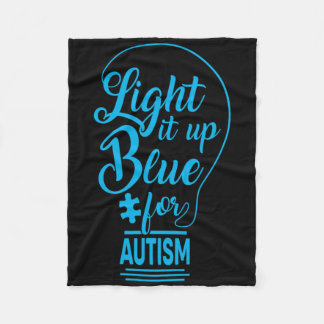 Light It Up Blue Autismus Awareness Gaben Autistic Fleecedecke