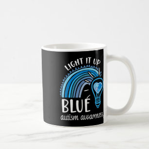Light It Up Blue Autismus Awareness Month Rainbow  Kaffeetasse