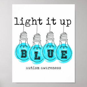 Light It Up Blue Autismus Awareness Premium T - Sh Poster