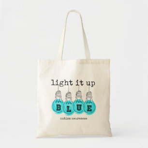 Light It Up Blue Autismus Awareness Premium T - Sh Tragetasche