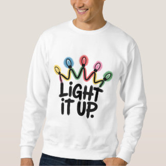 Light It Up — Crown of Christmas Lights Graphic Sweatshirt