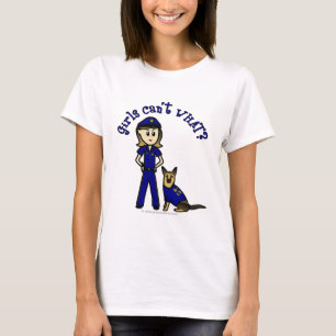 Light K9 Police Girl T-Shirt