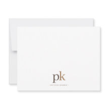 Light Khaki Modern Neutral Brown Monogram