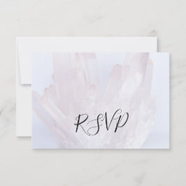 Light Lavender Crystals Wedding RSVP Replik Card Karte