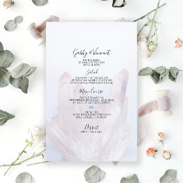 Light Lavender Lila Crystals Wedding Menu