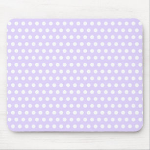 Light Lavender mit weißen Polka Dots Mousepad
