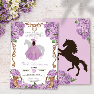Light Lavender Western Charra Vestidos Quinceanera Einladung