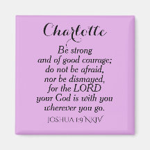 Light Lila Courage Bible Verse Individuelle Name