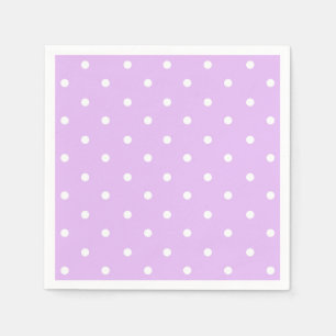 Light Lila Polka Dot Napkins Serviette