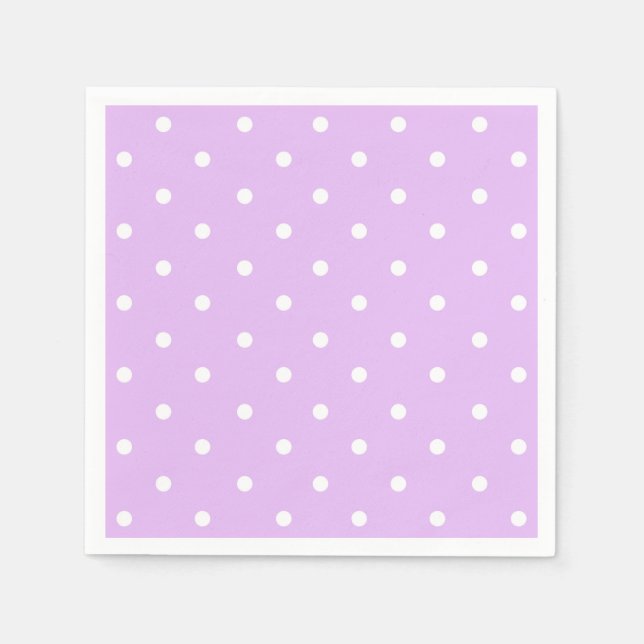 Light Lila Polka Dot Napkins Serviette (Vorderseite)