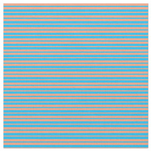 Light Lmon & Deep Sky Blue Pattern Stoff