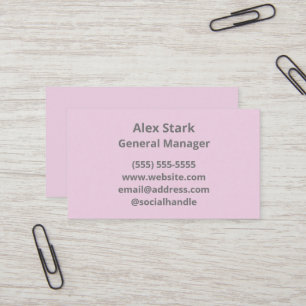 Light Lotus Pink Business Cards Visitenkarte