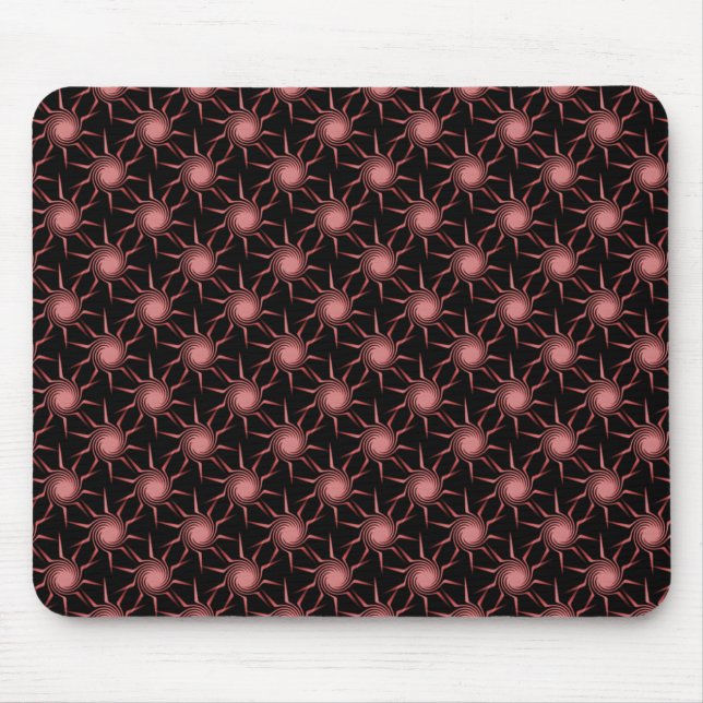Light Mauve Swirling Suns Mousepad (Vorne)