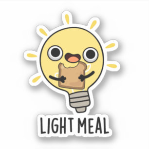 Light Meal Funny Electric Bulb Pun Aufkleber