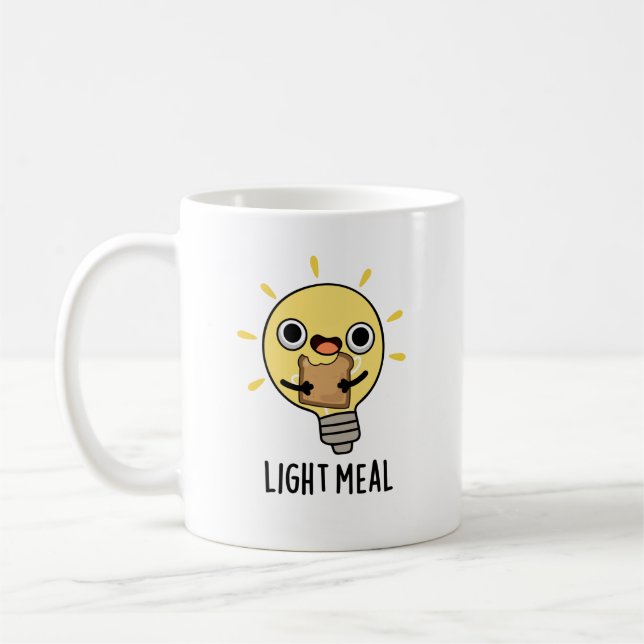 Light Meal Funny Electric Bulb Pun Kaffeetasse (Links)
