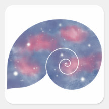 Light Nautilus Muschel Starscape Sticker