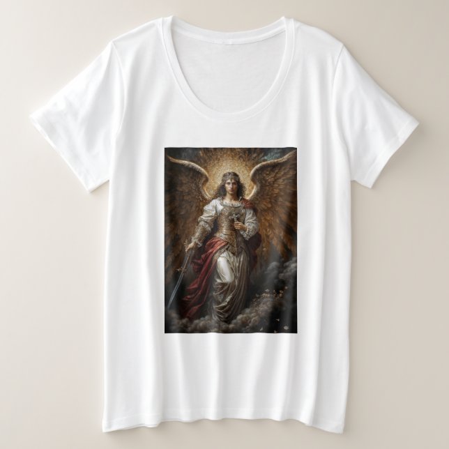 Light of Divine Order, Archangel Michael Große Größe T-Shirt (Design vorne)