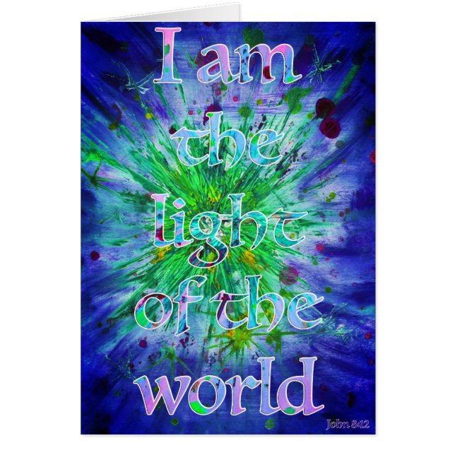 Light of the world Christian Bible Verse Art (Vorne)