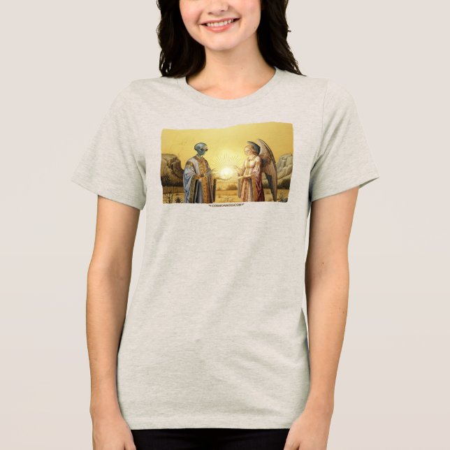 Light Orb Begegnung -  Tri-Blend Shirt (Vorderseite)