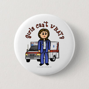 Light Paramedic Girl Button