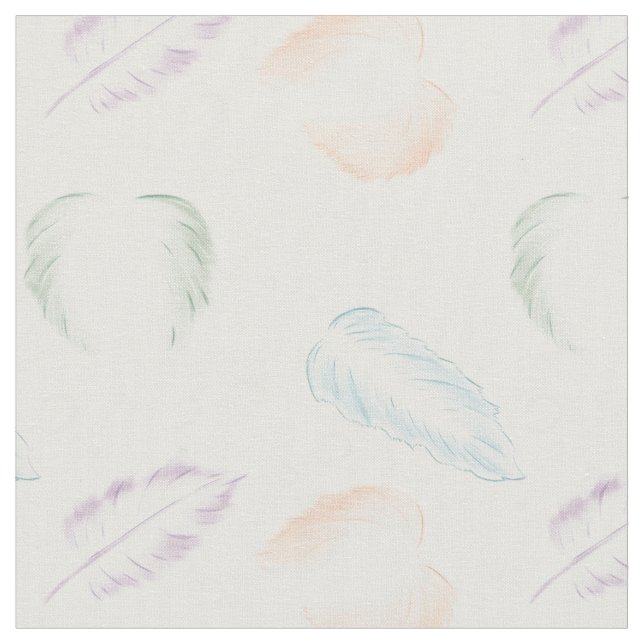 Light Pastel Feathers Musterstoff Stoff (Nahaufnahme)