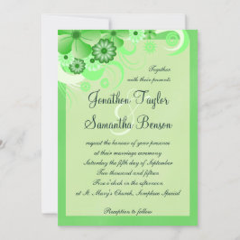 Light Pastel Green Floral 12x18 Wedding Einladunge Einladung