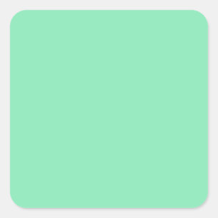 Light Pastel Minze Green Square Aufkleber