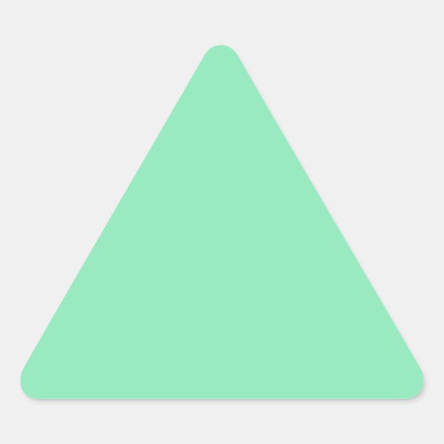 Light Pastel Minze Green Triangle Aufkleber (Vorderseite)