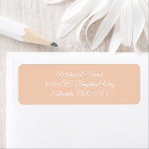 Light Pastel Peach Elegante Rücksendeadresse